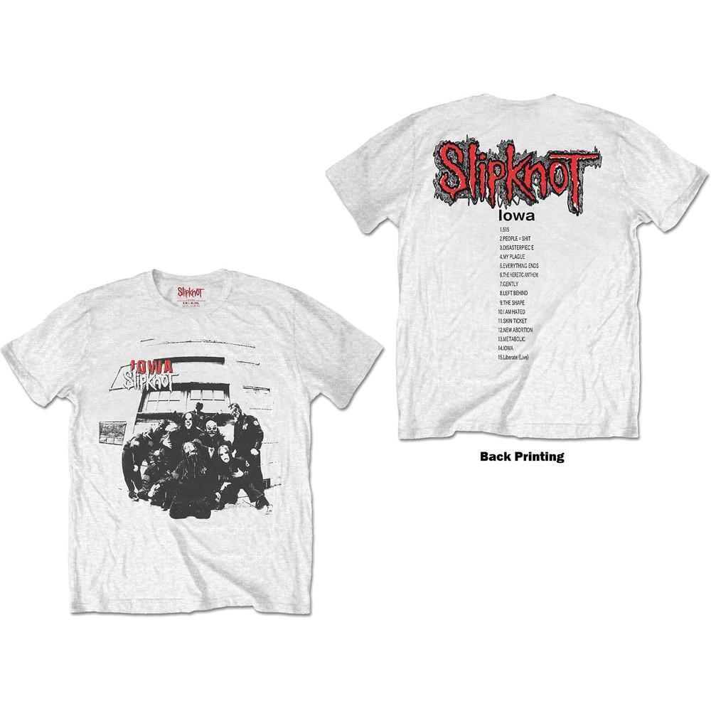 Slipknot Unisex T Shirt Iowa Track List Back Print 2 Sided